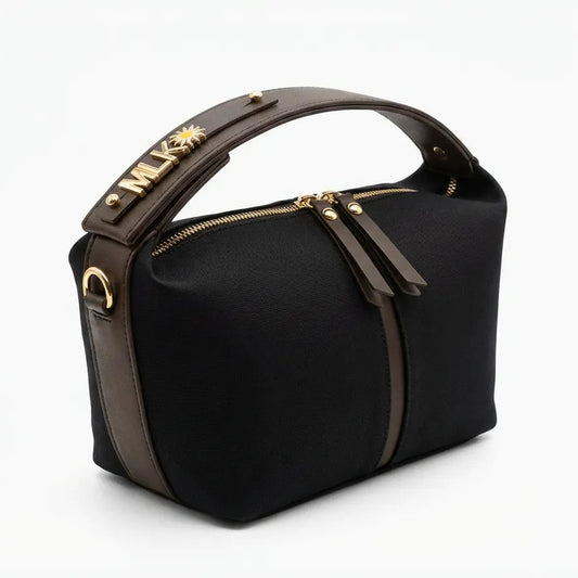 Charm Çanta / Siyah Kanvas