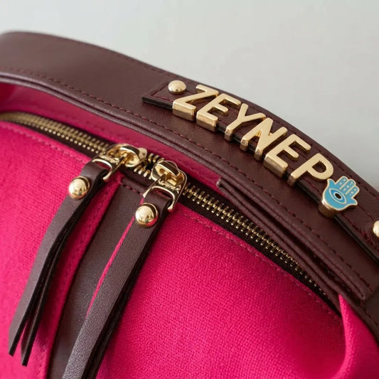 Charm Çanta / Fuşya Kanvas