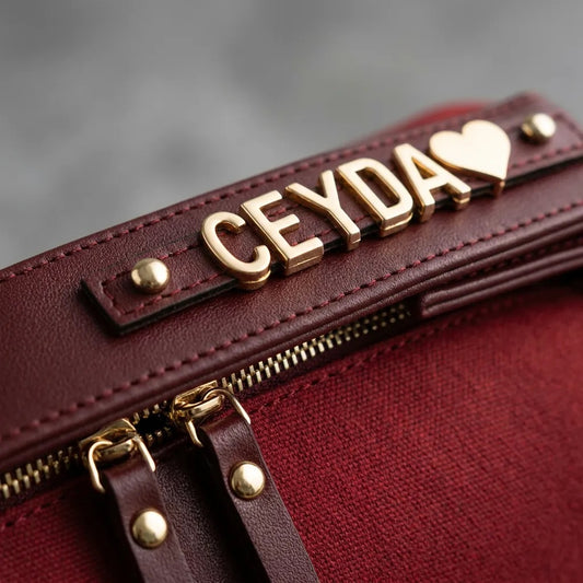 Charm Çanta | Bordo Kanvas