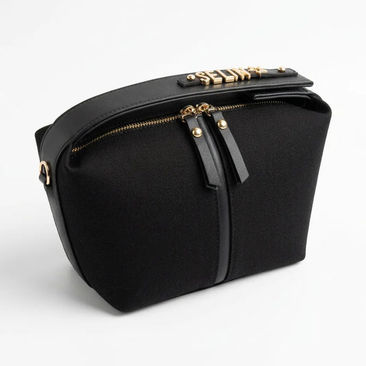 Charm Çanta / Siyah Kanvas