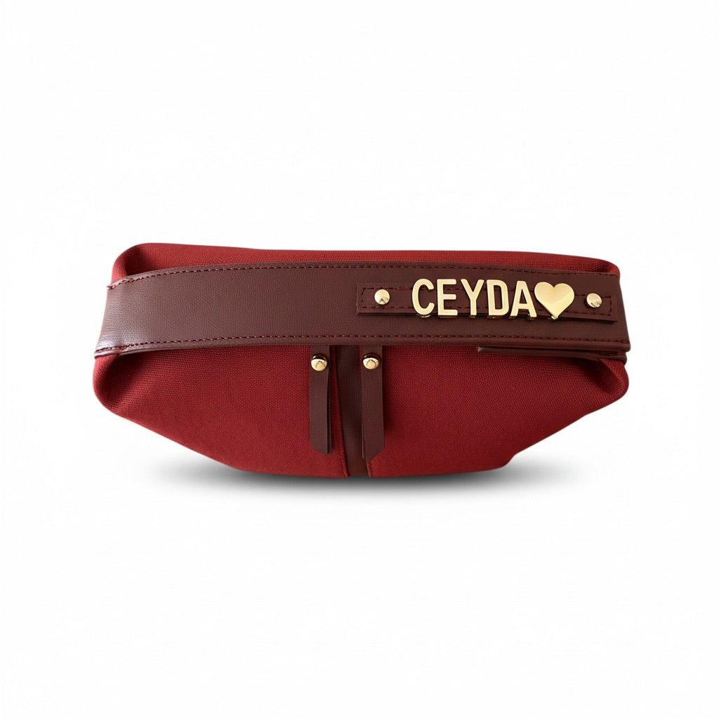 Charm Çanta | Bordo Kanvas